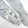 imageHonestBaby Baby Girls 100 Organic Cotton NonSlip Footed OnePiece Sleeper ZipFront PajamasSketchy Floral Gray