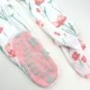 imageHonestBaby Baby Girls 100 Organic Cotton NonSlip Footed OnePiece Sleeper ZipFront PajamasStrawberry Pink Floral
