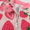 imageHonestBaby Baby Girls 100 Organic Cotton NonSlip Footed OnePiece Sleeper ZipFront PajamasStrawberry Slice