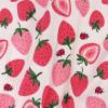 imageHonestBaby Baby Girls 100 Organic Cotton NonSlip Footed OnePiece Sleeper ZipFront PajamasStrawberry Slice
