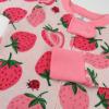 imageHonestBaby Baby Girls 100 Organic Cotton NonSlip Footed OnePiece Sleeper ZipFront PajamasStrawberry Slice