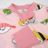 imageHonestBaby Baby Girls 100 Organic Cotton NonSlip Footed OnePiece Sleeper ZipFront PajamasSushi