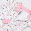 imageHonestBaby Baby Girls 100 Organic Cotton NonSlip Footed OnePiece Sleeper ZipFront PajamasTutu Cute