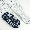 imageHonestBaby Unisex Baby 100 Organic Cotton Celebration NonSlip Footed OnePiece Sleeper ZipFront Pajamas2pack Twinkle Star WhiteNavy