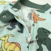 imageHonestBaby Unisex Baby 100 Organic Cotton Celebration NonSlip Footed OnePiece Sleeper ZipFront PajamasDino Mite Athlete Eggs
