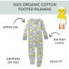 imageHonestBaby Unisex Baby 100 Organic Cotton Celebration NonSlip Footed OnePiece Sleeper ZipFront PajamasHatched