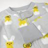 imageHonestBaby Unisex Baby 100 Organic Cotton Celebration NonSlip Footed OnePiece Sleeper ZipFront PajamasHatched