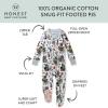 imageHonestBaby Unisex Baby 100 Organic Cotton Celebration NonSlip Footed OnePiece Sleeper ZipFront PajamasHaunted House