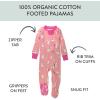 imageHonestBaby Unisex Baby 100 Organic Cotton Celebration NonSlip Footed OnePiece Sleeper ZipFront PajamasHop