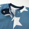 imageHonestBaby Unisex Baby 100 Organic Cotton Celebration NonSlip Footed OnePiece Sleeper ZipFront PajamasJumbo Star Blue