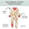 imageHonestBaby Unisex Baby 100 Organic Cotton Celebration NonSlip Footed OnePiece Sleeper ZipFront PajamasJunk Food Lover