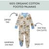 imageHonestBaby Unisex Baby 100 Organic Cotton Celebration NonSlip Footed OnePiece Sleeper ZipFront PajamasMilk N Cookies