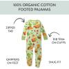 imageHonestBaby Unisex Baby 100 Organic Cotton Celebration NonSlip Footed OnePiece Sleeper ZipFront PajamasTaco Time
