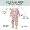 imageHonestBaby Unisex Baby 100 Organic Cotton Classics NonSlip Footed OnePiece Sleeper ZipFront PajamasPainted Floral Pink