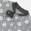 imageHonestBaby Unisex Baby 100 Organic Cotton Classics NonSlip Footed OnePiece Sleeper ZipFront PajamasPanda