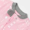 imageHonestBaby Unisex Baby 100 Organic Cotton Classics NonSlip Footed OnePiece Sleeper ZipFront PajamasPattern Play Pink