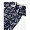 imageHonestBaby Unisex Baby 100 Organic Cotton Classics NonSlip Footed OnePiece Sleeper ZipFront PajamasSketchy Square