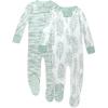 imageHonestBaby Unisex Baby 100 Organic Cotton Celebration NonSlip Footed OnePiece Sleeper ZipFront PajamasJumbo Leaf Sage