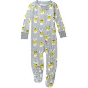 imageHonestBaby Unisex Baby 100 Organic Cotton Celebration NonSlip Footed OnePiece Sleeper ZipFront PajamasHatched