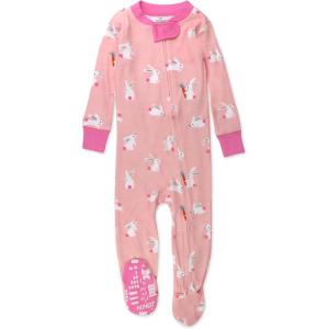 imageHonestBaby Unisex Baby 100 Organic Cotton Celebration NonSlip Footed OnePiece Sleeper ZipFront PajamasHop