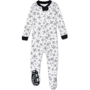 imageHonestBaby Unisex Baby 100 Organic Cotton Celebration NonSlip Footed OnePiece Sleeper ZipFront PajamasTossed Skulls