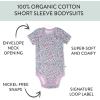 imageHonestBaby 5pack Short Sleeve Bodysuits Onepiece 100 Organic Cotton for Infant Baby GirlsJumbo Floral Dusty Purple
