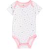imageHonestBaby 5pack Short Sleeve Bodysuits Onepiece 100 Organic Cotton for Infant Baby GirlsRose Blossom