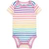 imageHonestBaby 5pack Short Sleeve Bodysuits Onepiece 100 Organic Cotton for Infant Baby GirlsRose Blossom