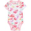 imageHonestBaby 5pack Short Sleeve Bodysuits Onepiece 100 Organic Cotton for Infant Baby GirlsRose Blossom