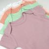 imageHonestBaby 5pack Short Sleeve Bodysuits Onepiece 100 Organic Cotton for Infant Baby GirlsSpring Peach