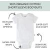 imageHonestBaby 5pack Short Sleeve Bodysuits Onepiece 100 Organic Cotton for Infant Baby GirlsSpring Peach