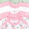 imageHonestBaby 5pack Short Sleeve Bodysuits Onepiece 100 Organic Cotton for Infant Baby GirlsTutu Cute