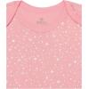imageHonestBaby 5pack Short Sleeve Bodysuits Onepiece 100 Organic Cotton for Infant Baby GirlsTwinkle Star Pink