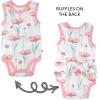 imageHonestBaby Multipack Sleeveless and Cami Bodysuits OnePiece 100 Organic Cotton for Infant Baby Boys Girls Unisex3pack Strawberry Pink Floral
