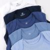 imageHonestBaby Multipack Sleeveless and Cami Bodysuits OnePiece 100 Organic Cotton for Infant Baby Boys Girls Unisex5pack Ombre Blues