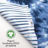 imageHonestBaby unisexbaby Rib Romper Tshirt and Reversible Bib Organic CottonFaded Denim Set 3pack