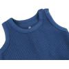 imageHonestBaby unisexbaby Rib Romper Tshirt and Reversible Bib Organic CottonNavyblue 3pack