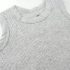 imageHonestBaby unisexbaby Rib Romper Tshirt and Reversible Bib Organic CottonWhite Indigo Stripe 3pack
