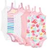 imageHonestBaby Baby OnePiece 100 Organic Cotton Sleeveless and Cami Bodysuits Multipack Legacy5pack Rose Blossom