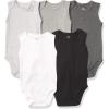 imageHonestBaby Multipack Sleeveless and Cami Bodysuits OnePiece 100 Organic Cotton for Infant Baby Boys Girls Unisex5pack Gray Ombre