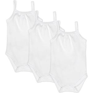 imageHonestBaby Baby OnePiece 100 Organic Cotton Sleeveless and Cami Bodysuits Multipack Legacy3pack White