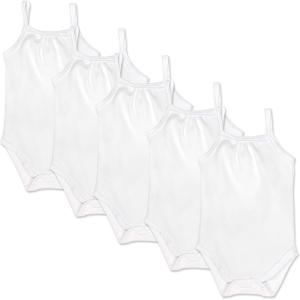 imageHonestBaby Baby OnePiece 100 Organic Cotton Sleeveless and Cami Bodysuits Multipack Legacy5pack Bright White