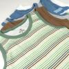imageHonestBaby Multipack Long Sleeve Tshirts Tee 100 Organic Cotton Baby Toddler Kids Boys Girls5pack Drifting Stripe Sage