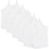 imageHonestBaby 5Pack Cami Tops Sleeveless TShirts 100 Organic Cotton for Infant and Toddler Baby Girls5pack Bright White