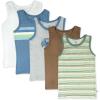 imageHonestBaby Multipack Long Sleeve Tshirts Tee 100 Organic Cotton Baby Toddler Kids Boys Girls5pack Drifting Stripe Sage