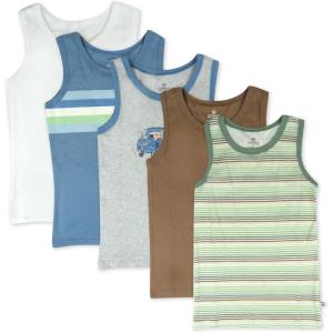 imageHonestBaby Multipack Long Sleeve Tshirts Tee 100 Organic Cotton Baby Toddler Kids Boys Girls5pack Drifting Stripe Sage
