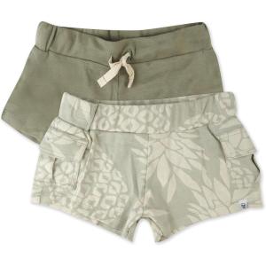 imageHonestBaby unisexbaby 2pack Shorts Set 100 Organic Cotton for Infant Baby and Toddler Boys GirlsKhaki 2pack