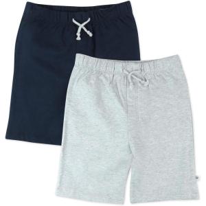 imageHonestBaby unisexbaby Multipack Shorts 100 Organic Cotton for Infant Baby and Toddler Boys GirlsNavy 2pack