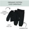 imageHonestBaby Multipack Pullover Hoodie Sweatshirt Jogger Sweatpant Sets Organic Cotton Baby Toddler Boys Girls UnisexBlack Night 2pack