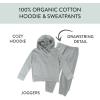 imageHonestBaby Multipack Pullover Hoodie Sweatshirt Jogger Sweatpant Sets Organic Cotton Baby Toddler Boys Girls UnisexHeather Grey 2pack